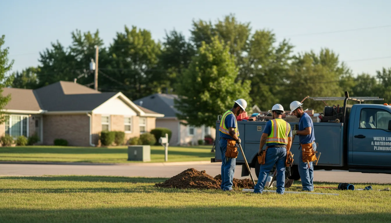 Residential water line and bathroom plumbing service in Moorhead, MS